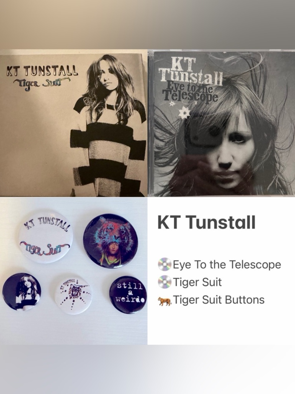 KT Tunstall Concert Pins - Tiger Suit Tour 2010